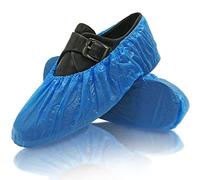 Paquete de fundas desechables para zapatos de 100 unidades, 50 pares, azul, impermeables, talla universal 40 x 15 cm