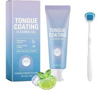 Paquete de gel de limpieza de lengua con cepillo, juego de gel de limpieza de lengua 2025, fórmulas frescas de menta suave para un aliento fresco (1 unidad)