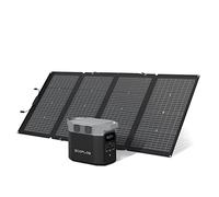 Paquete de generador solar de 220 W y EcoFlow DELTA 2 con capacidad ampliable de 1 a 3kWh, batería LFP, carga rápida, portátil para la alimentación de reserva del hogar, el camping