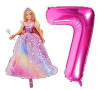 Paquete de globos de papel de de Toyland® - 1 globo con forma de personaje de 42" y 1 globo con números de 40" - Decoraciones para fiestas infantiles