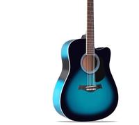 Paquete De Guitarra Acústica Cutaway De 41 Pulgadas Para Principiantes, Kit Básico Completo Con Funda, Cuerdas, Correa, Para Amantes De La Música Principiantes(Gradient blue)