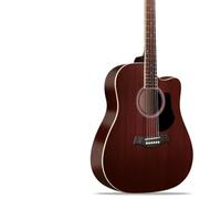 Paquete De Guitarra Acústica Cutaway De 41 Pulgadas Para Principiantes, Kit Básico Completo Con Funda, Cuerdas, Correa, Para Amantes De La Música Principiantes(marrón)