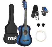 Paquete de guitarra clásica SoloArt Junior 1/4 + accesorios (azul) - MAX