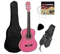 Paquete de guitarra clásica Soloart Junior 1/4 + accesorios (rosa) - MAX