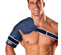 Paquete de hielo en el hombro con envoltura profesional - Terapia de compresión y frío - Reutilizable después de la cirugía Dolor, lesiones del manguito de los rotadores y bursitis - (por Magic Gel)