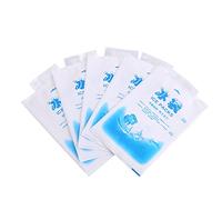 Paquete de hielo en gel Set 10 piezas Estructura de sellado automático reutilizable Paquetes de hielo Bolsas de enfriamiento de gel para alimentos Vegetales Vino Uso médico industrial(200ml)