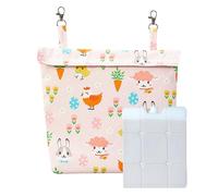 Paquete de hielo para conejitos: bloque de enfriamiento de hámster reutilizable con bolsa de cubierta lavable, almohadilla para mascotas | Suministro de de verano para la jaula de interior cone