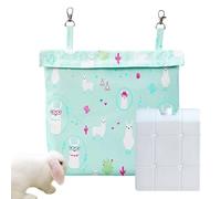 Paquete de hielo refrescante para jaula de animales | Solución de refresco para mascotas en verano | Paquetes de hielo reutilizables aislados para pequeños animales roedores de viaje e interior