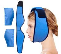 Paquete de hielo reutilizable para mandíbula, cabeza y barbilla, gel frío o caliente, alivio del dolor para TMJ, cirugía oral y facial, implantes dentales, dolor de cabeza (2 paquetes de hielo