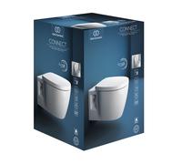 Paquete de inodoro Ideal Standard Connect, sin borde de lavado, blanco, K296001