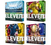 Paquete de juego de mesa Eleven Football Manager: juego central, eventos inesperados y campaña en solitario (3 artículos)
