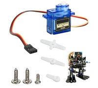 Paquete de microservomotores de 9G, servo SG90 para Arduino, miniservos para proyectos RC, Brazos robóticos, helicópteros, Barcos y vehículos, Control por Cable, ángulo de Control de 180°, Azul