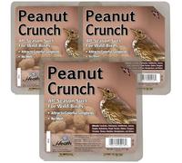 Paquete de muestra de pasteles de sebo crujiente de maní, contiene 3 pasteles de sebo, pruébalo, a tus pájaros les encantará, para pájaros carpinteros, cardenales, jirones, gorriones, pinzones y