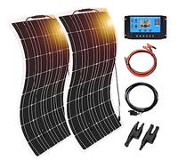 Paquete de paneles solares, kit de panel solar monocristalino de 800 W con regulador solar de 60 A, paquete de 2 para casa, caravana y barco (Two)