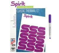 Paquete de papel de transferencia Spirit Tattoo - 100 hojas A4 Spirit Classic Purple Thermal Copier Hectograph Paper (8.5 x 11 pulgadas) con marcador quirúrgico estéril Viscot incluido