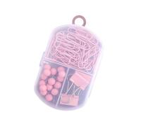 Paquete de papelería de metal 3 en 1 con cierre rápido para organizar documentos, clips, grapas, chinchetas, colección, cierres de papel