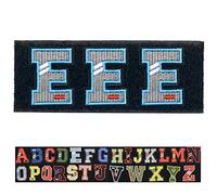 Paquete de parches tácticos de moral del alfabeto inglés A-Z, parche de gancho y bucle, juego de insignias bordadas del ejército, mochila, sombrero, chaleco, accesorios de zapatos (3 piezas E)