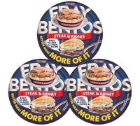 Paquete de pastel de carne con filete y riñón Fray Bentos Pie 425 g (paquete de 3)