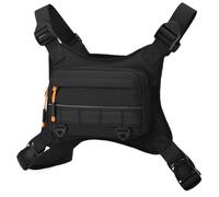 Paquete de pecho, chaleco utilitario táctico mochila de 25 cm | de nailon ajustable 220 g Peso | Este paquete de cofre deportivo mantiene los esenciales seguros para correr al aire libre