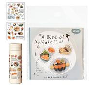 Paquete de pegatinas de alimentos: lindas pegatinas decorativas, creativas y duraderas, estilo álbum de recortes | Uso escolar para niños y adultos, agenda, aula, diario artesanal, organización, apren
