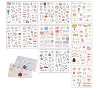 Paquete de pegatinas de boda - Libro de de amor con vintage,Pegatinas para Libro de Invitados de Boda,- Decoración de boda personalizada y elegante con más de 339 pegatinas.