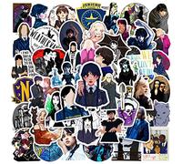 Paquete de pegatinas de Wednesday 50 Uds Para botellas de agua, portátiles, coches, patinetas, decoraciones de cuevas para hombres, pegatinas para adolescentes y adultos