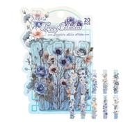 Paquete De Pegatinas Florales, Acabado Mate, 8x2,7 Cm, Calcomanías Artísticas Vintage, Pegatinas Artesanales Para Álbumes De Recortes, Diseño Que Se Despega Y Se Pega, Para Estudiantes, Diario, Álbume