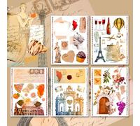 Paquete de pegatinas grandes #Europa Belle Epoque HANATABA Vintage Art Deco estilo pared portátil vinilo pegatinas