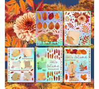 Paquete de pegatinas holográficas # Autumn Memories HANATABA Vintage Art Deco estilo pared portátil grande vinilo holograma pegatinas