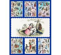 Paquete de pegatinas holográficas # divertidas escenas de amor animales antiguos dibujos animados HANATABA Vintage Art Deco estilo pared portátil grande vinilo holograma pegatinas