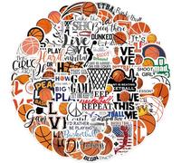 Paquete de Pegatinas,Pegatina Baloncesto 50 PCS Laptop Stickers para Ordenador Portátil, Patinete, Snowboard, Maleta, Bicicleta, Parachoques de Coche