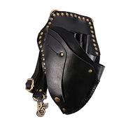 Paquete de peluquería， Bolsa de Cuero for Tijeras Peluquero, Funda cartuchera for, Bolsa con Clips Remache, riñonera for(B)