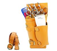 Paquete de peluquería， Bolsa de Herramientas for el Cabello, Cuero Genuino, peluquería, Peluquero, Tijeras, cizalla, Cintura, Funda, Soporte, Bolsa(B)