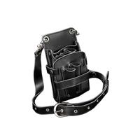 Paquete de peluquería， Bolsa de Tijera con Clips, Funda cartuchera for Peluquero y cinturón Hombro(Black)