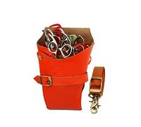 Paquete de peluquería， Bolsa de Tijeras for Mascotas con cinturón Hombro Cuero Genuino Bolsa Herramientas peluquería Profesional(G)