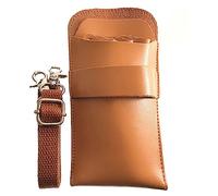 Paquete de peluquería， Funda de Cuero Genuino for salón, Estilista, Tijeras Peluquero, cizalla, Soporte Cintura, Bolsa(E)