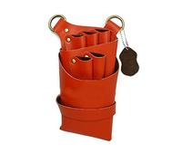Paquete de peluquería， Funda de Tijera con cinturón for Peluquero, Estilista Cuero, Funda for barbero(Orange)