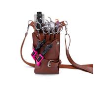 Paquete de peluquería， Funda de Tijera Profesional for Peluquero, Bolsas for cinturón, Herramientas peluquería, Suministros Accesorios(Brown)