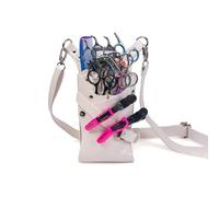 Paquete de peluquería， Funda de Tijera Profesional for Peluquero, Bolsas for cinturón, Herramientas peluquería, Suministros Accesorios(White)