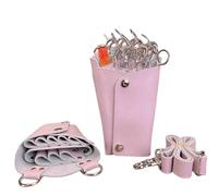 Paquete de peluquería， Llevar Equipo for el Cabello, Almacenamiento de salón, Bolsa Viaje, Estuche Cuero, Tijeras Peluquero, Funda for peluquería(Pink)