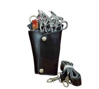 Paquete de peluquería， Llevar Equipo for el Cabello, Almacenamiento de salón, Bolsa Viaje, Estuche Cuero, Tijeras Peluquero, Funda for peluquería(Black)