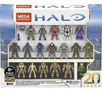 Paquete de personajes MEGA Halo del 20 aniversario de Halo Infinite, juguetes de construcción para niños [Exclusivo de Amazon]