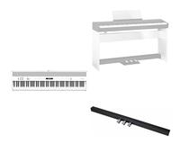 Paquete de piano digital Roland FP-60X en blanco + soporte KSC-72-WH para piano digital + KPD-90 unidad de pedal, blanco