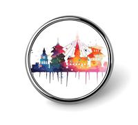 Paquete de pines coloridos de ciudades, pines para sombreros, botones para jeans con la capital de la nación, pines patrióticos para mochilas, pines clásicos de amor con el estado para sombreros, ropa