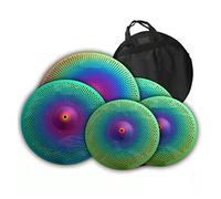 Paquete De Platillos De Bajo Volumen Platillos Silenciosos Para Practicar 5 PCS 14/16/18/20 Para Bateristas Y Principiantes Platillos de batería