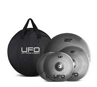 Paquete de platillos UFO de bajo volumen, platillos de práctica de 14/16/20 pulgadas, incluye bolsa de platillos