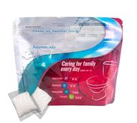Paquete de polvo para inodoro portátil, 30 tabletas para orinar, solidificador neutralizador de olores con absorción rápida, accesorio para inodoro para acampar, estilo de producto de higiene al aire