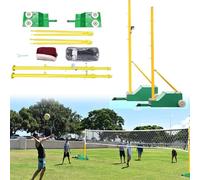Paquete De Postes Y Redes De Bádminton, Red Portátil De Voleibol Para Patio, Red Portátil De Voleibol Move, Con Postes, Fácil Instalación, Para Patio Parque Estadio Escuela Interior Exterior Green