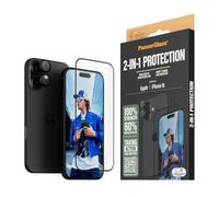Paquete de Protección 2 en 1 PanzerGlass® para Apple iPhone 16 protector de pantalla de vidrio templado, protector de Lente de cámara Hoops, alta resistencia a los arañazos