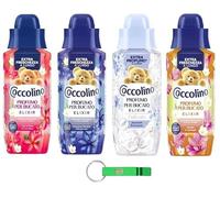 Paquete de prueba Coccolino Perfume para la colada Profumo per Bucato Elixir - Perfume líquido para la ropa 12 x 342 ml + llavero Beni Culinari gratis